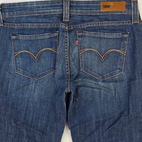 Lev's Demi Curve Size 5M Womens Juniors 30 Inch Inseam Blue Denim Straight Jeans - Picture 12 of 12